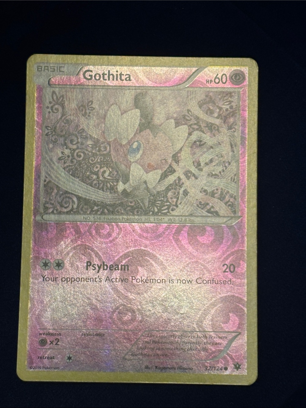 Beautiful Purple Gothita Pokemon Card Fates Collide